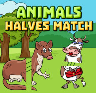 Animals Halves Match